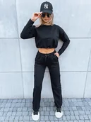 Dresy damskie - Komplet dresowy damski CHARM czarny Dstreet AY0957-M - miniaturka - grafika 1