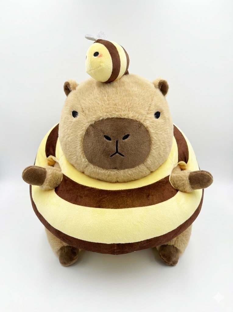 Maskotka Kapibara Pszczółka 40 cm – Duża, Miękka Przytulanka Pluszowa, Idealna na Prezent