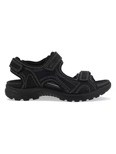Sandały damskie - Ecco Skórzane sandały w kolorze czarnym - grafika 1