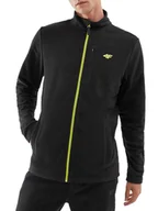 Bluzy męskie - Polar męski bez kaptura 4F AW23TFLEM122 - czarny XXL - miniaturka - grafika 1