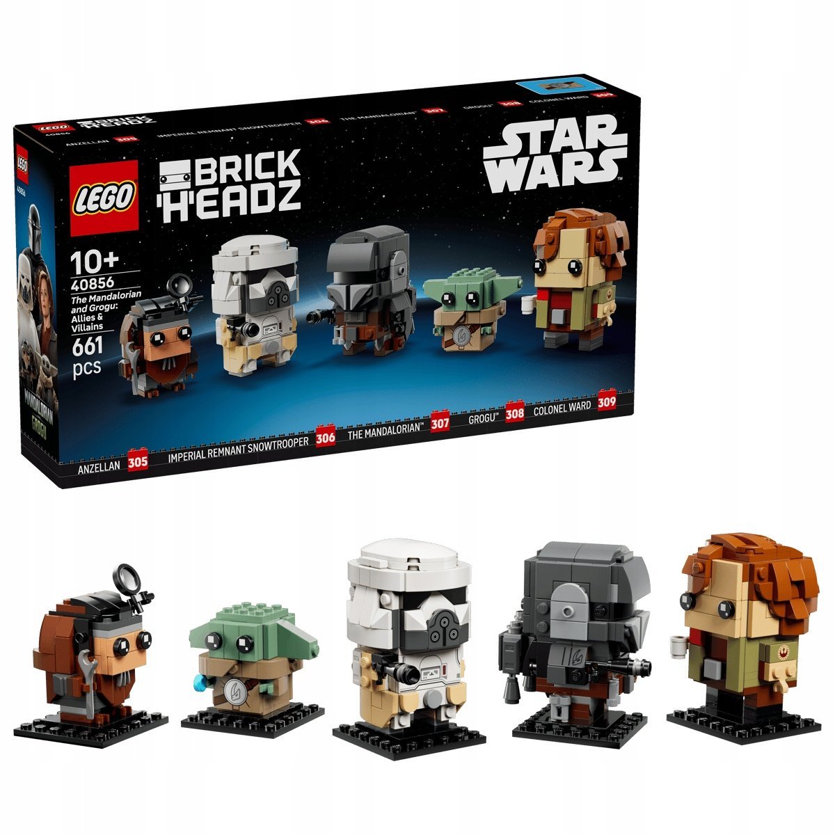 LEGO BrickHeadz 40856 The Mandalorian and Grogu Sojusznicy i złoczyńcy