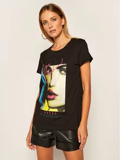 Koszulki i topy damskie - Guess T-Shirt Andreana W0YI50 JA900 Czarny Regular Fit - grafika 1