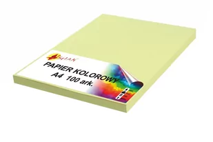 Papier kolorowy A4 80g żółty pastelowy 100 arkuszy - Szkolne artykuły papiernicze - miniaturka - grafika 1