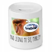 Skarbonki - SKARBONKA NOSACZA JANUSZA INO JEDNO MI SIE MARZY z Nadrukiem ze Zdjęciem + Opakowanie na prezent (wzór 02) - miniaturka - grafika 1