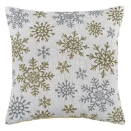 Poszewki na poduszki - Dakls Poszewka na poduszkę Snowflakes biały, 40 x 40 cm - miniaturka - grafika 1