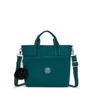 Torebki damskie - Kipling Zamora Metaliczna torba na ramię, Pełen wdzięku zielony, 10.25''L x 11.75''H x 4''D, Kipling Torba damska Zamora Tote Bag - miniaturka - grafika 1