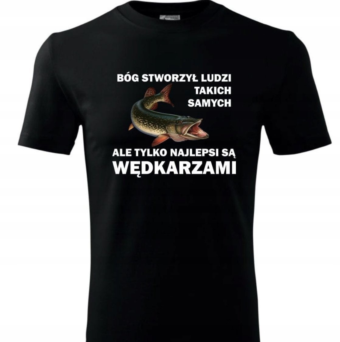 KOSZULKA Wędkarska MĘSKA ŚMIESZNA T-SHIRT Na Ryby Dla Wędkarza r. L #36