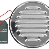 Kratki wentylacyjne - Kratka osłona wentylacyjna srebrny 125 mm zatrzask okrągła z siatką stalowa - KOTARBAU - miniaturka - grafika 1