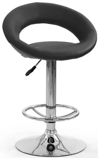 Czarny obrotowy hoker kuchenny z oparciem W6-H16 - Taborety i hokery - miniaturka - grafika 1