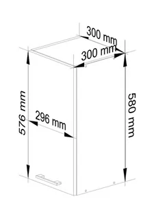 Szafka OLIWIA W30 H580 BIAŁA / BETON - Meble kuchenne - miniaturka - grafika 2