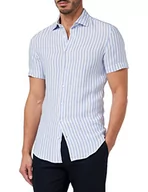 Koszule męskie - Seidensticker Męska koszula Slim Fit z krótkim rękawem, jasnoniebieska, 37, jasnoniebieski - miniaturka - grafika 1