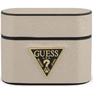 Akcesoria do słuchawek - Guess Guess GUACAPVSATMLLG AirPods Pro cover beżowy/beige Saffiano - miniaturka - grafika 1