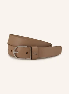 Calvin Klein Pasek Skórzany beige - Paski - miniaturka - grafika 1