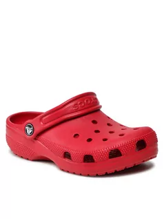 Klapki i japonki damskie - Crocs Klapki Classic Clog K 206991 Czerwony - grafika 1