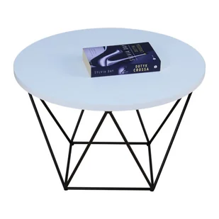 Industrialny stolik kawowy biały P2-E00 - Ławy i stoliki kawowe Industrialny stolik kawowy biały P2-E00 - Ławy i stoliki kawowe - miniaturka - grafika 1