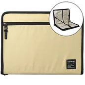 Torby na laptopy - Ringke Smart Zip Pouch uniwersalne etui na laptopa tablet (do 13'') podstawka torba organizer beżowy - miniaturka - grafika 1