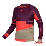 Koszulki rowerowe - Koszulka Endura MT500 MT500 L/S Print Tee LTD Red - miniaturka - grafika 1