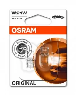 Osram Original W21W 7505-02B żarówka halogenowa do świateł przeciwmgielnych, hamowania, postojowych, cofania, migacza tylnego/przedniego, 12V, do samochodu osobowego, blister z 2 sztukami 7505-02B - Żarówki samochodowe - miniaturka - grafika 1