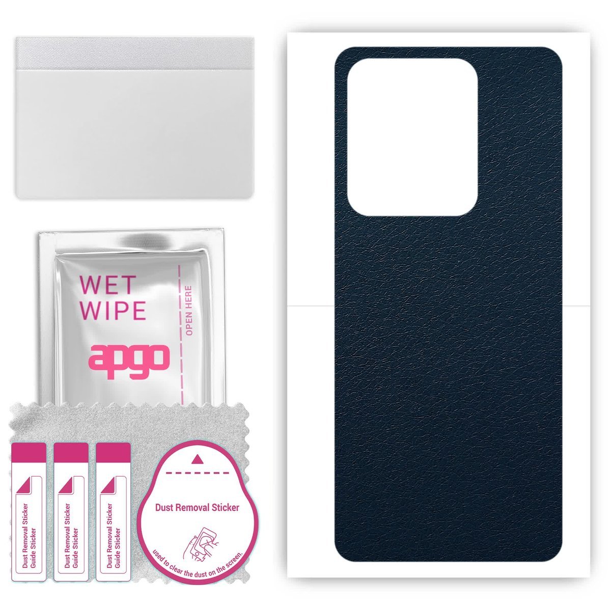 Folia naklejka skórka strukturalna na TYŁ do Vivo X80 Lite - Skóra Granatowa - apgo SKINS