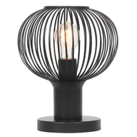 Lampy stojące - Stolikowa lampka salonowa GILA 565700132 Trio koszyk loft czarny - miniaturka - grafika 1