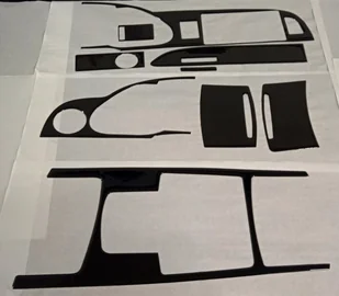 AUDI A6 C6  DEKORACJA KOKPITU DEKORY DESKI PIANO  BLACK NAKLEJKI 3D KOKPIT - Akcesoria motoryzacyjne - miniaturka - grafika 1