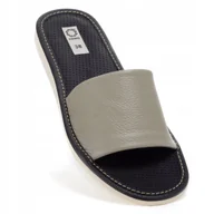 Kapcie damskie - Kapcie Damskie Domowe Klapki Skóra Naturalna Polskie - Rozm. 38 - miniaturka - grafika 1