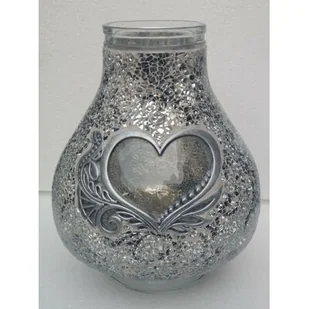 Znicz witraż karafa serce HEART4 36 cm - Lampiony i znicze - miniaturka - grafika 1