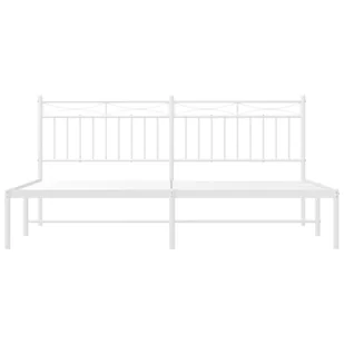 Metalowa rama łóżka z wezgłowiem, biała, 180x200 cm Lumarko! - Łóżka - miniaturka - grafika 6