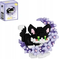 Klocki - Klocki konstrukcyjne MINI 3D CuteMoon Fioletowy Kot Kolekcja Prezent Święta - miniaturka - grafika 1
