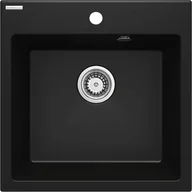 Zlewozmywaki - Zlewozmywak granitowy 1-komorowy Evora Deante nero - miniaturka - grafika 1