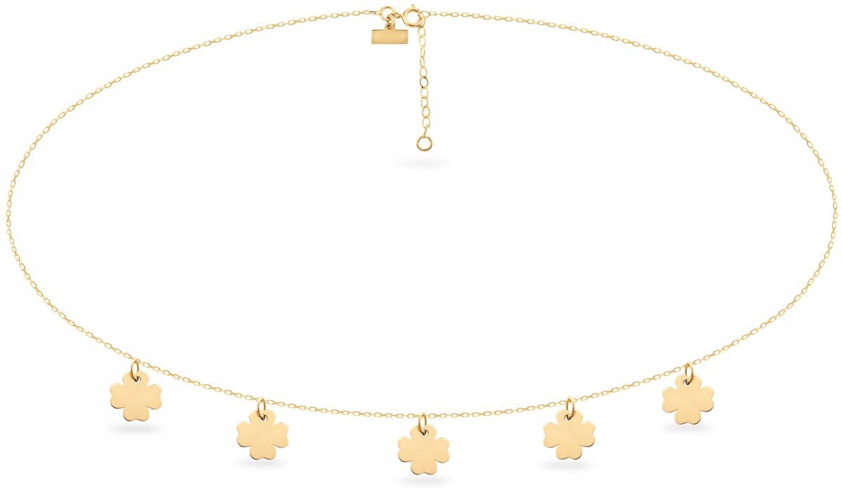 DAMSKI ZŁOTY NASZYJNIK CHOKER KONICZYNA GRAWER 585 14KT
