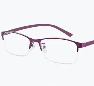Okulary korekcyjne metalowe fiolet metal -1 - Okulary korekcyjne, oprawki, szkła - miniaturka - grafika 1