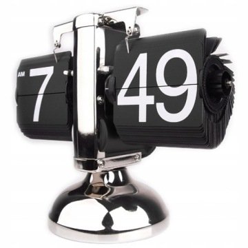 Zegar Klapkowy Stojący Mechaniczny Stołowy Klapowy Retro Flip Clock Vintage