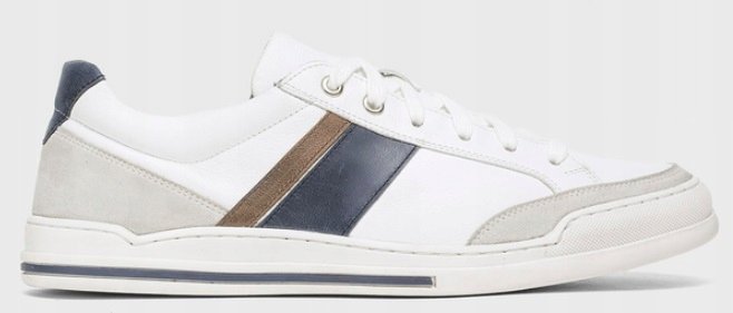 Lasocki półbuty skórzane męskie białe rozmiar 42