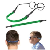 Akcesoria do okularów - Taśma do okularów na regulowanej gumce z silikonowymi zaczepami - ZIELONY - miniaturka - grafika 1