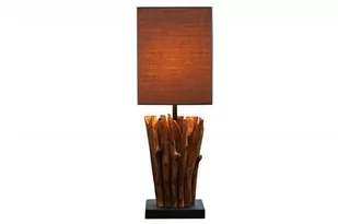 Invicta Interior Lampa stołowa Euforia drewno ciemne i-36966 - Lampy stojące - miniaturka - grafika 1