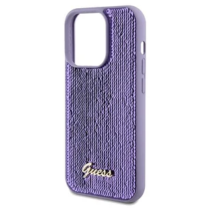 Etui Guess GUHCP14XPSFDGSU Apple iPhone 14 Pro Max hardcase Sequin Script Metal fioletowy/purple - Etui i futerały do telefonów - miniaturka - grafika 7