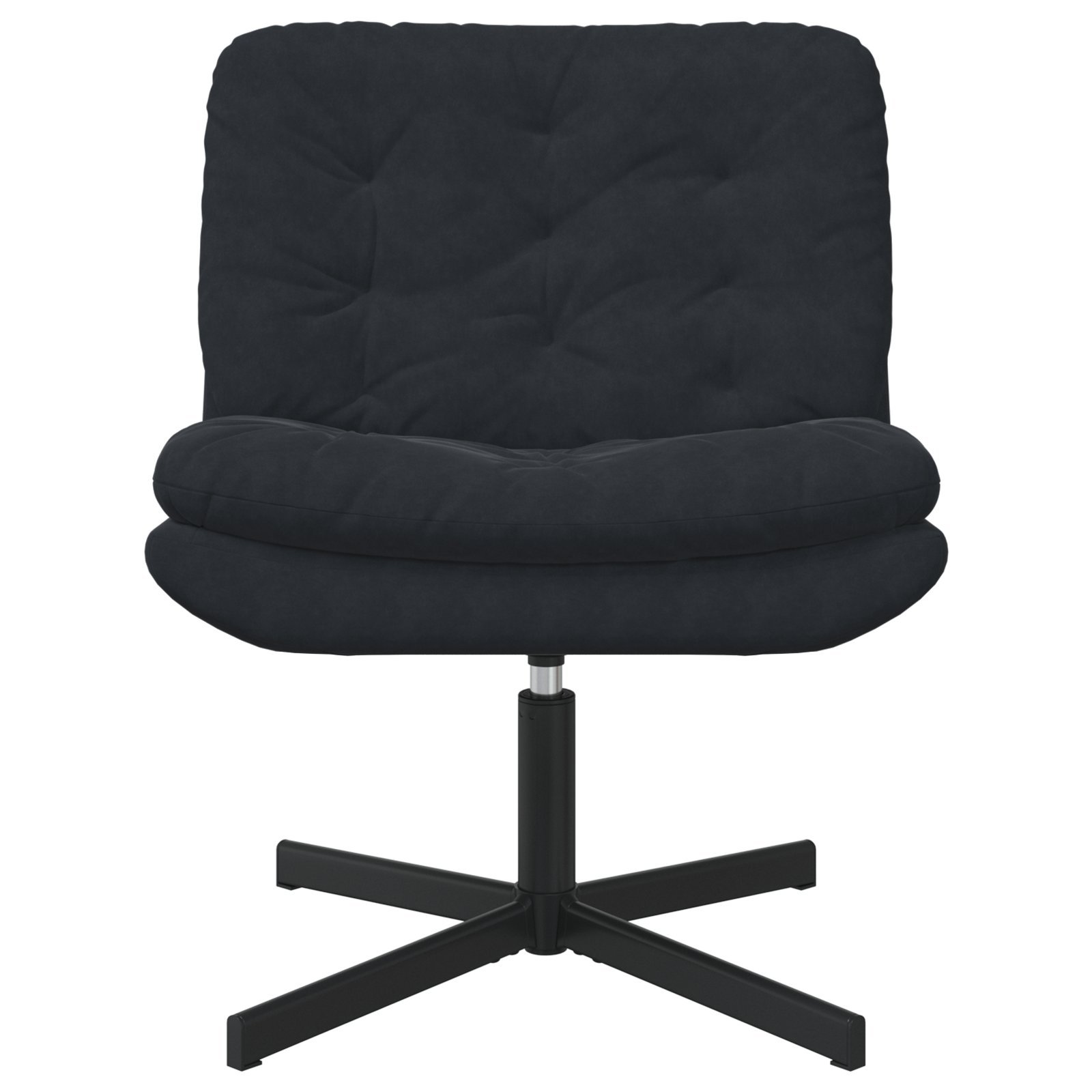 vidaXL Fotel relaksacyjny obrotowy Czarny 63 x 75 x 76 cm Aksamit