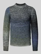 Swetry męskie - Sweter z dzianiny z prążkowanymi wykończeniami - miniaturka - grafika 1