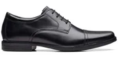 Półbuty męskie - Półbuty męskie Clarks Howard Cap czarne 44 - miniaturka - grafika 1
