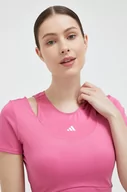 Koszulki sportowe damskie - adidas Performance t-shirt treningowy HIIT kolor różowy - miniaturka - grafika 1