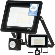 Lampy ogrodowe - Halogen Naświetlacz LED 50W LAMPA z Czujnikiem ruchu - miniaturka - grafika 1