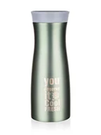 Kubki termiczne - Banquet Kubek podróżny METALLIC 380 ml, zielony - miniaturka - grafika 1