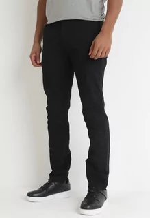 Spodnie męskie - Czarne Spodnie Regular Bawełniane Athecia - grafika 1
