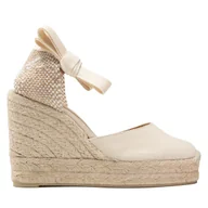 Espadryle damskie - Espadryle Castañer Carina/8ED/001 Beżowy - miniaturka - grafika 1