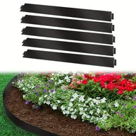 Inne - TEMU 5m lub 10m Czarna Metalowa Obrzeże Ogrodowe - Ocynkowana Palisada Granicy Trawników do Grządek Ogrodowych, Wysokość 15cm/18cm, Trwała Dekoracja - miniaturka - grafika 1