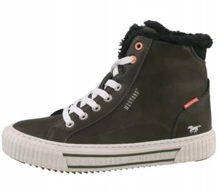 MUSTANG TRAMPKI DAMSKIE ZIELONE OCIEPLANE WYSOKIE 40 JTC - Trampki damskie - miniaturka - grafika 1