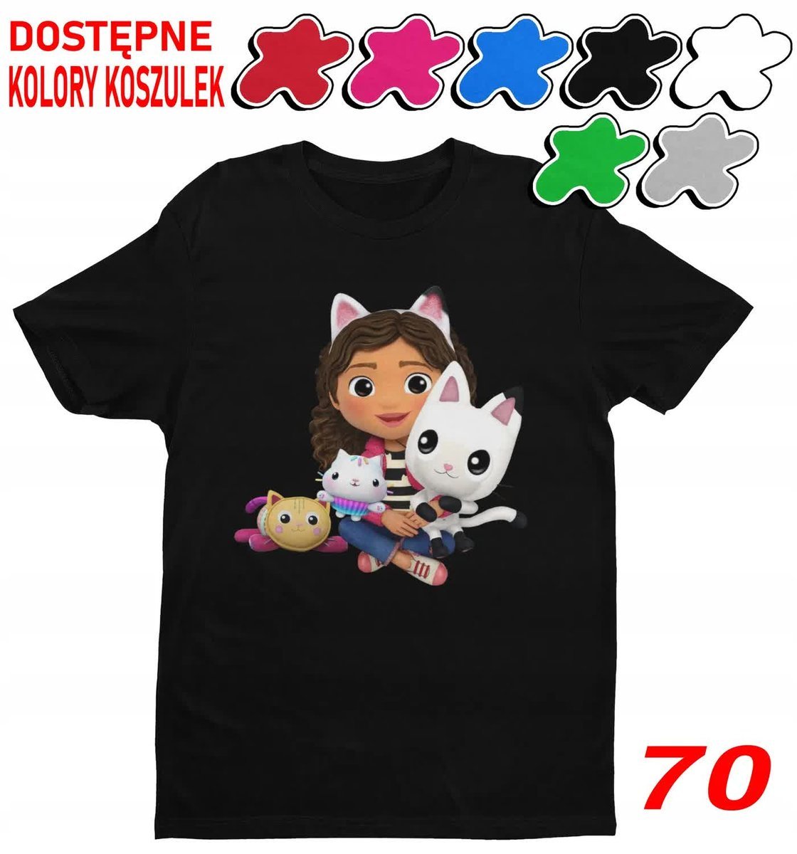 Dziecięca Koszulka Z Nadrukiem Duży Wybór Koci Domek Gabby Gabi - M134-140