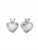 Kolczyki - Guess In My Heart srebrne kolczyki serce z kryształkami JUBE04499JW - miniaturka - grafika 1