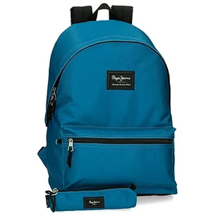 Pepe Jeans Aris plecak na laptopa i piórnik szkolny 15,6" niebieski 31 x 44 x 17,5 cm poliester 30,01 l, niebieski, plecak na laptopa + piórnik szkolny, Niebieski, Plecak na laptopa + piórnik - Plecaki szkolne i tornistry - miniaturka - grafika 1